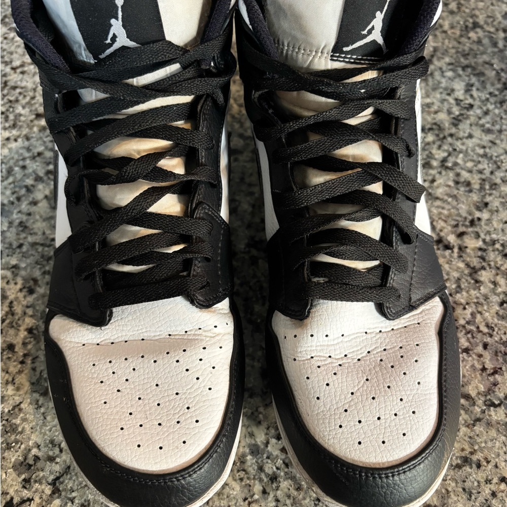 Nike Black and White Air Jordan Football Cleats